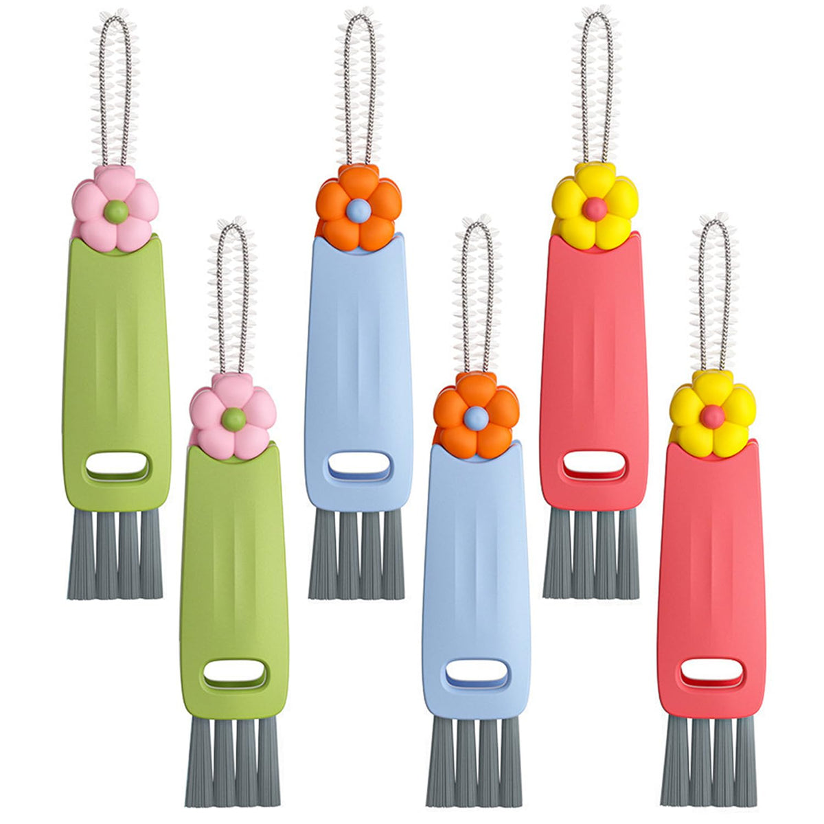 HRXFOZ 3-in-1 cleaning brush set for versatile bottle and cup cleaning.