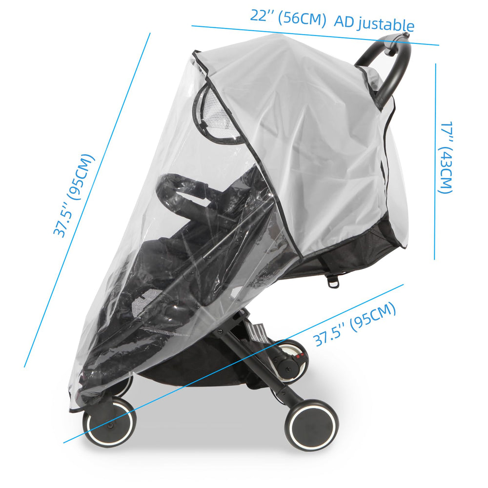 Hrzeem easy-install rain cover for quick setup during outings.