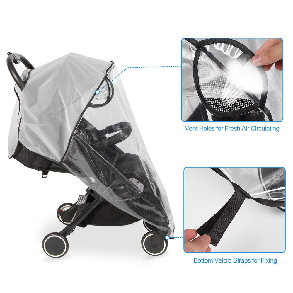 Hrzeem rain cover uses EVA material for safe, flexible protection.