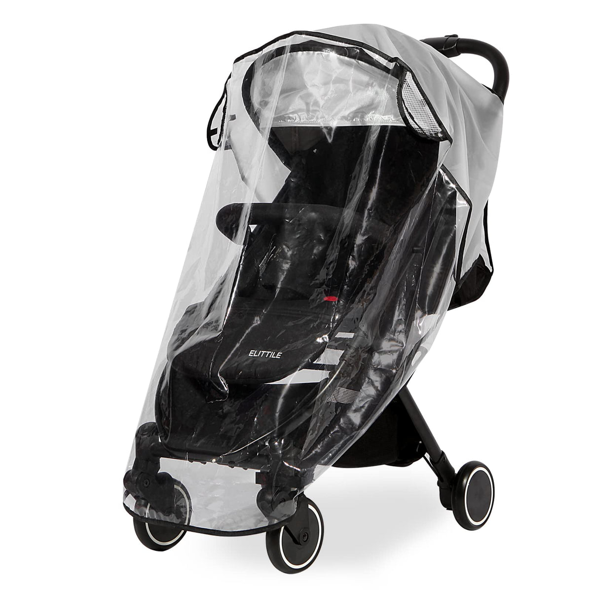 Hrzeem Clear Stroller Rain Cover with window view keeps baby visible and comfortable.