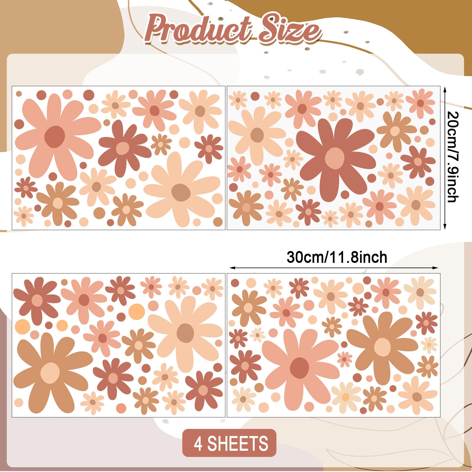 HSDSH daisy wall sticker closeup luminous colors highlight vibrant glow for a charming bedtime ambience.