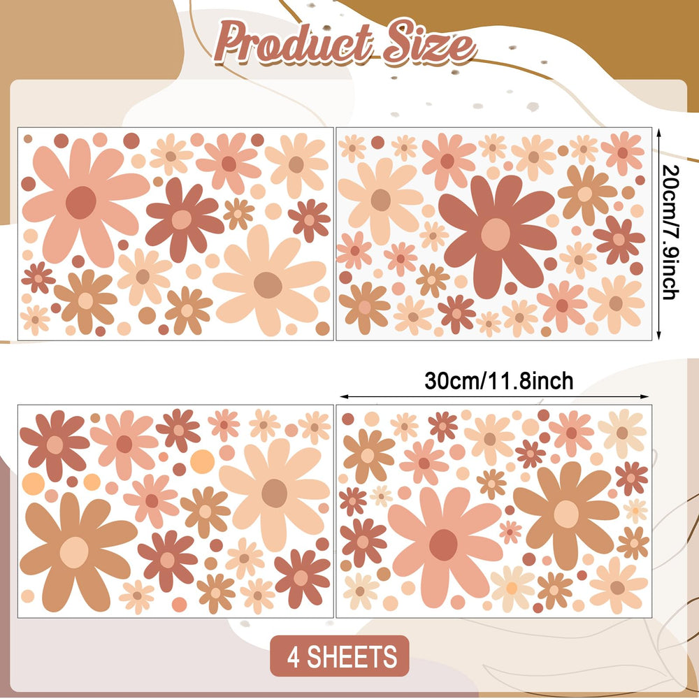 HSDSH daisy wall sticker closeup luminous colors highlight vibrant glow for a charming bedtime ambience.