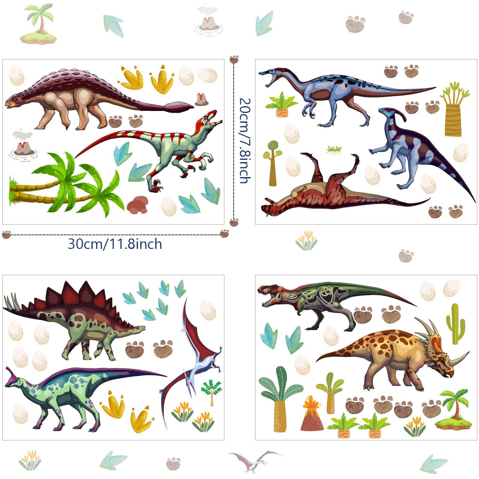HSDSH glow dinosaur wall decals brighten the night sky for imaginative play.