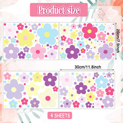 HSDSH Glow-Dark Flowers Wall Decal Colorful bright flowers brighten a kid's room