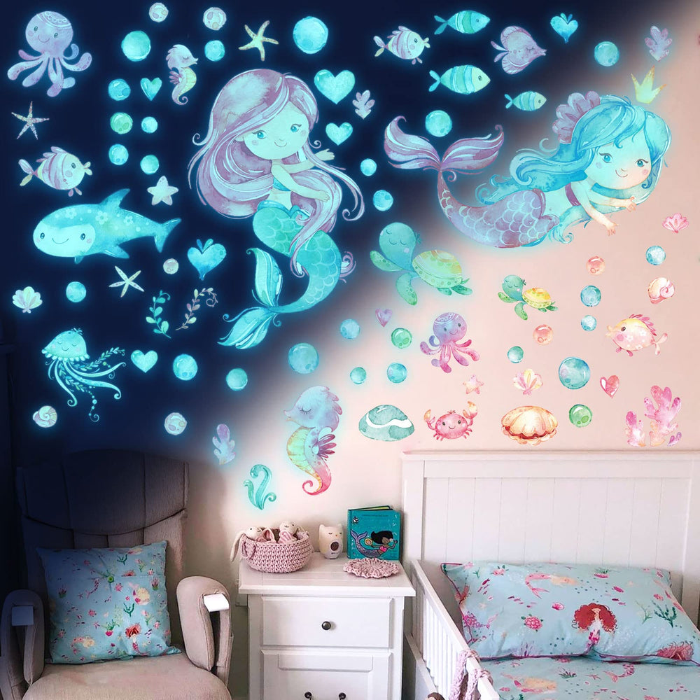 HSDSH mermaid wall stickers ceiling decor for dreamy children's rooms