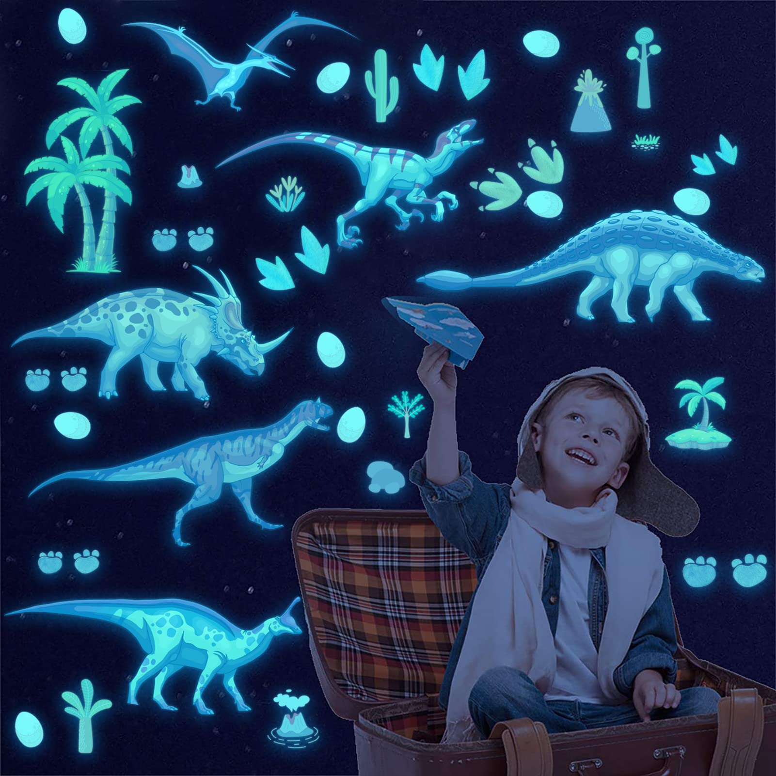 HSDSH removable dinosaur decals peel away cleanly, protecting walls for renters.