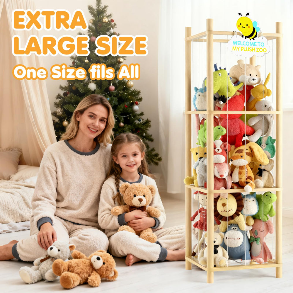 Hsenowi plushies storage with cage-style design provides easy-access play.
