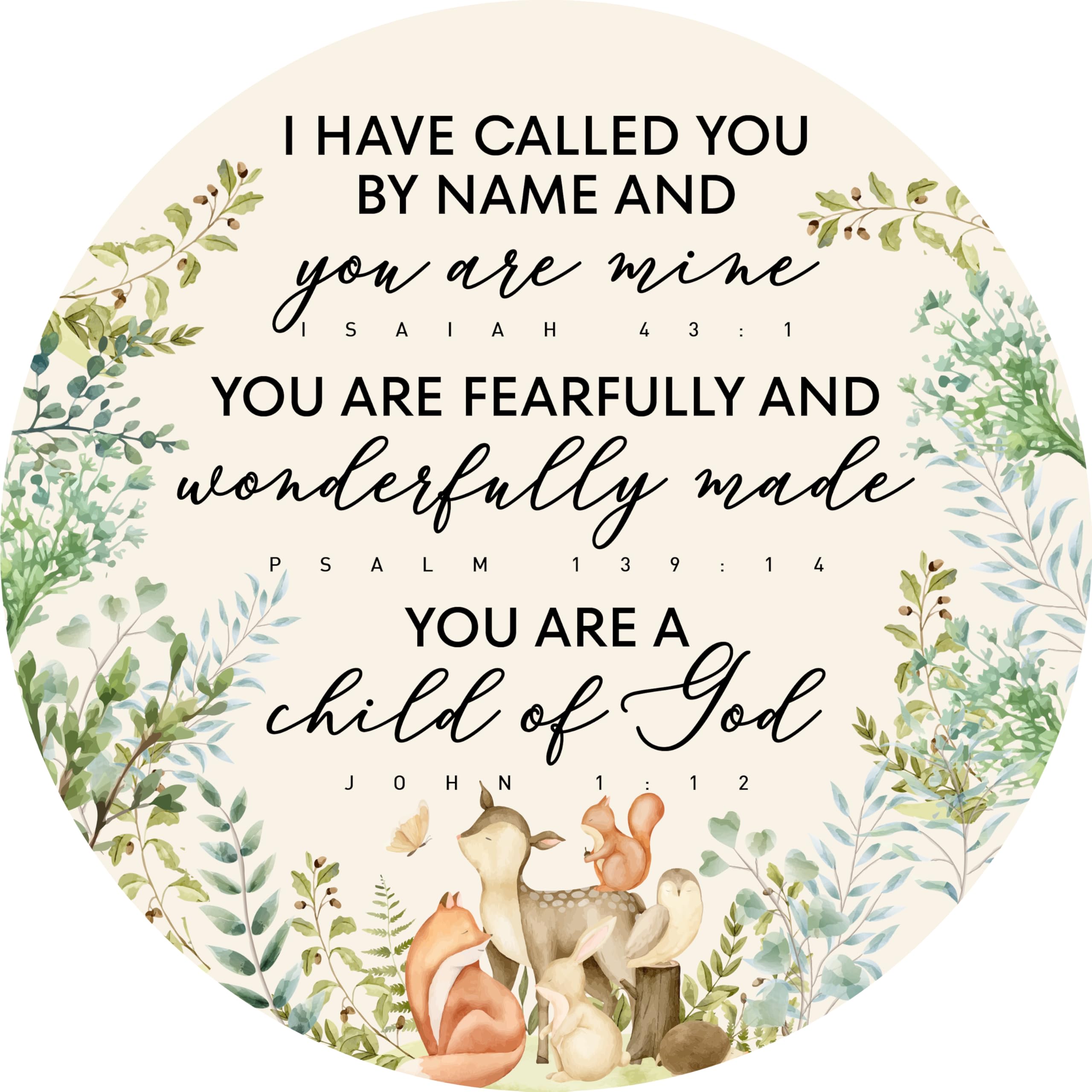 HSNBT You Are a Child of God nursery wall decor features a calming Bible verse display.