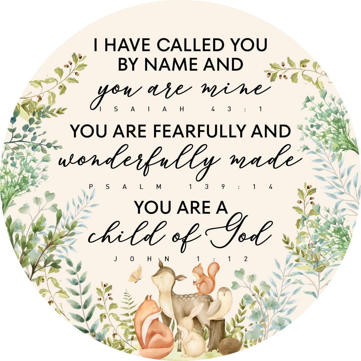 HSNBT You Are a Child of God nursery wall decor features a calming Bible verse display.
