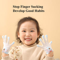 HS&ROXIN Adjustable wrist straps on thumb-sucking gloves fit snugly for day and night wear.