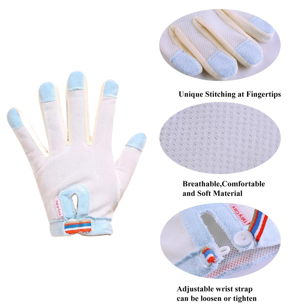 HS&ROXIN Nail biting prevention gloves cover all fingers to minimize finger contact safely.