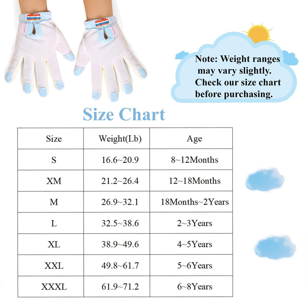 HS&ROXIN Soft material skin-friendly thumb-sucking gloves comfortable for kids.