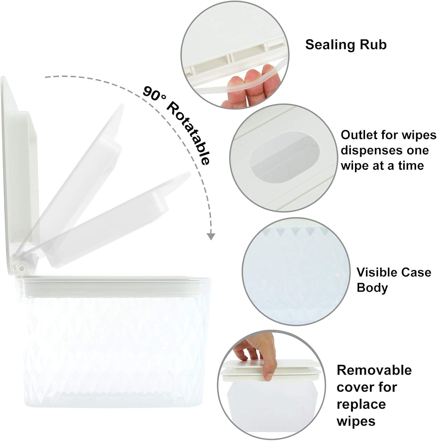 HSWT non-slip feet keep the dispenser steady on surfaces