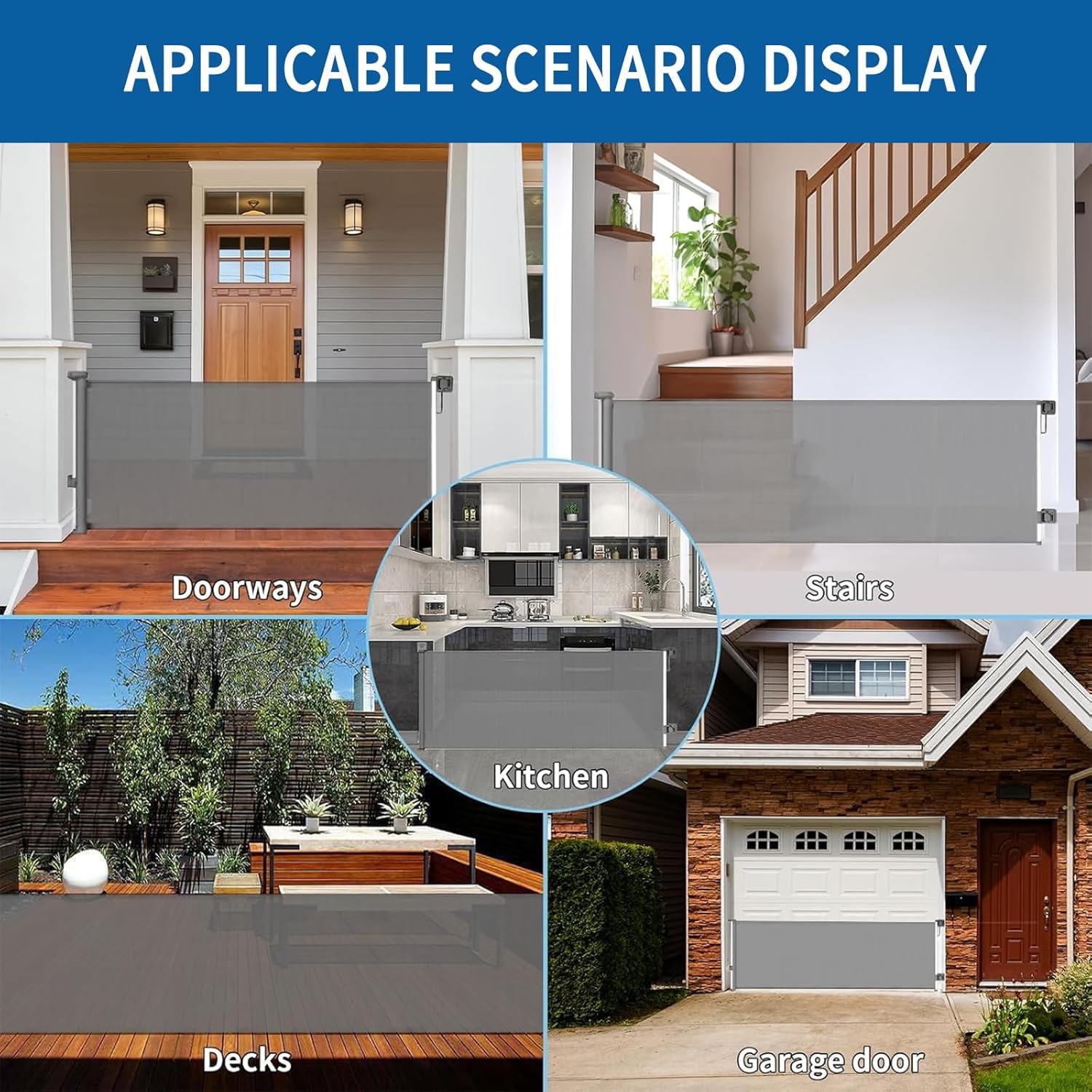 Huafly no-drill installation keeps walls intact and fits various doorways.