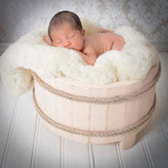 HUAHOO baby sheepskin rug closeup shows soft fleece and plush warmth for soothing naps.