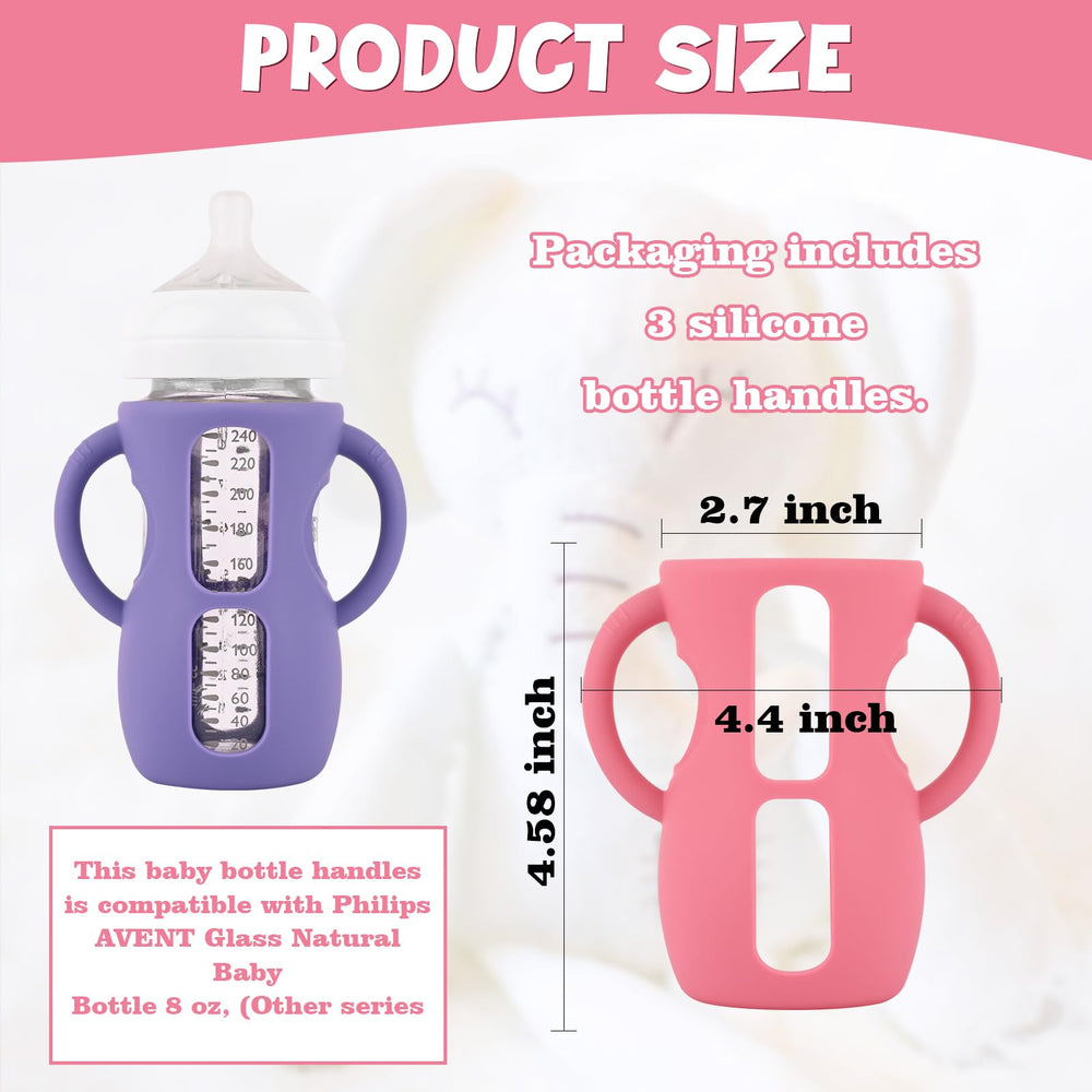 HUAKENER apricot sleeve supports baby grip and reduces slips during feeding