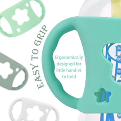 HUAKENER blue bottle handles promote secure grip during feeding