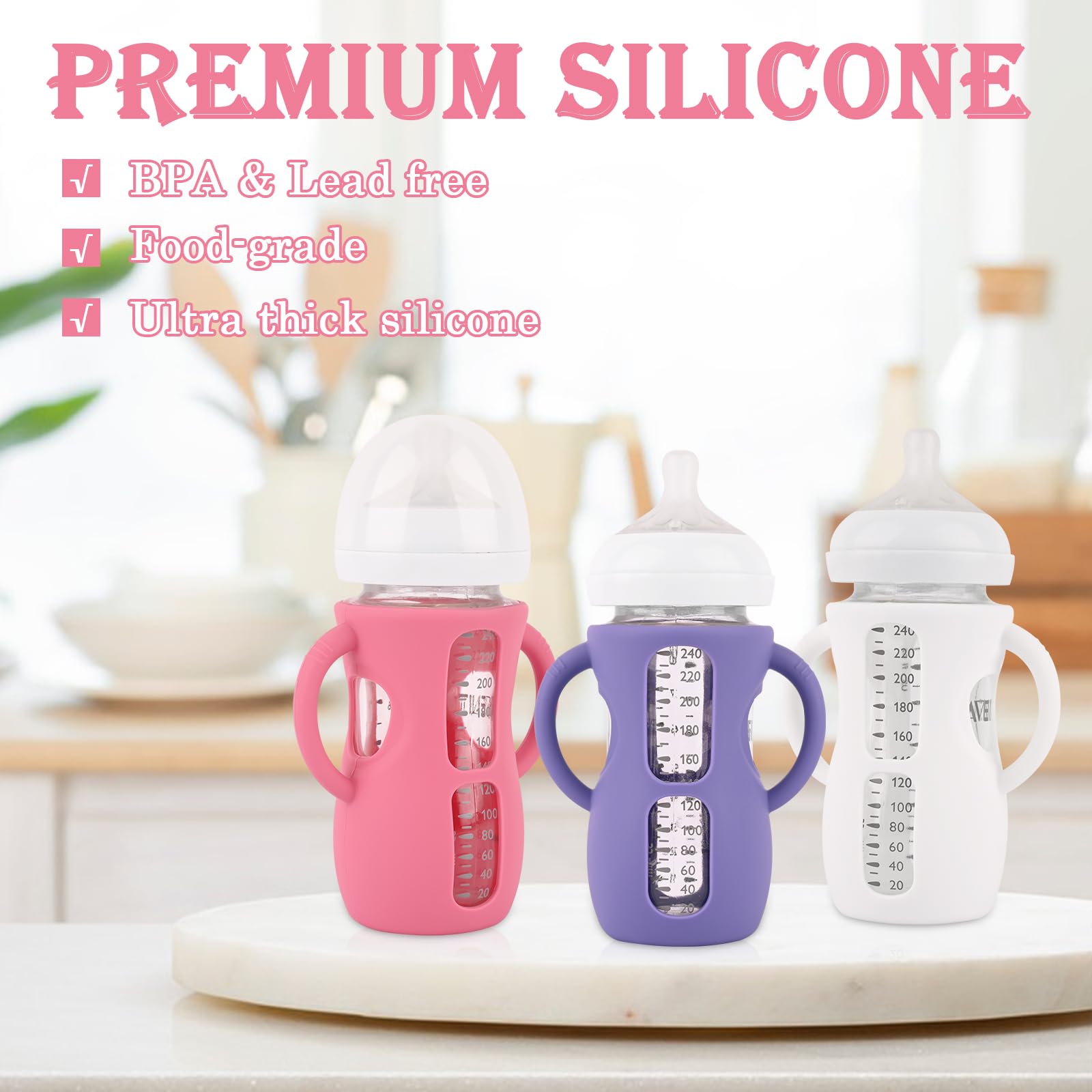 HUAKENER Philips Avent glass-natural compatibility for secure fit and protection