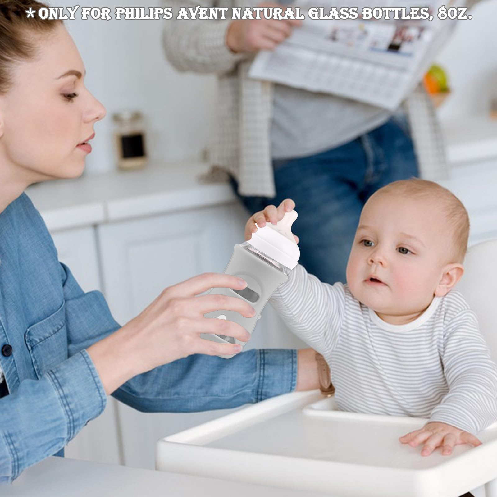 HUAKENER sleeve protection icon demonstrates bump and scratch protection for glass bottles.