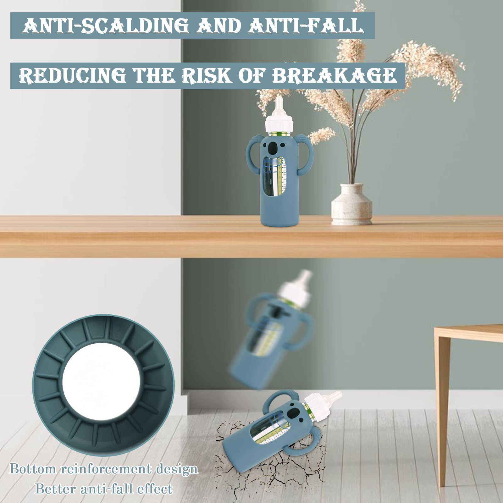 HUAKENER close-up: soft food-grade silicone material for infant-safe use.