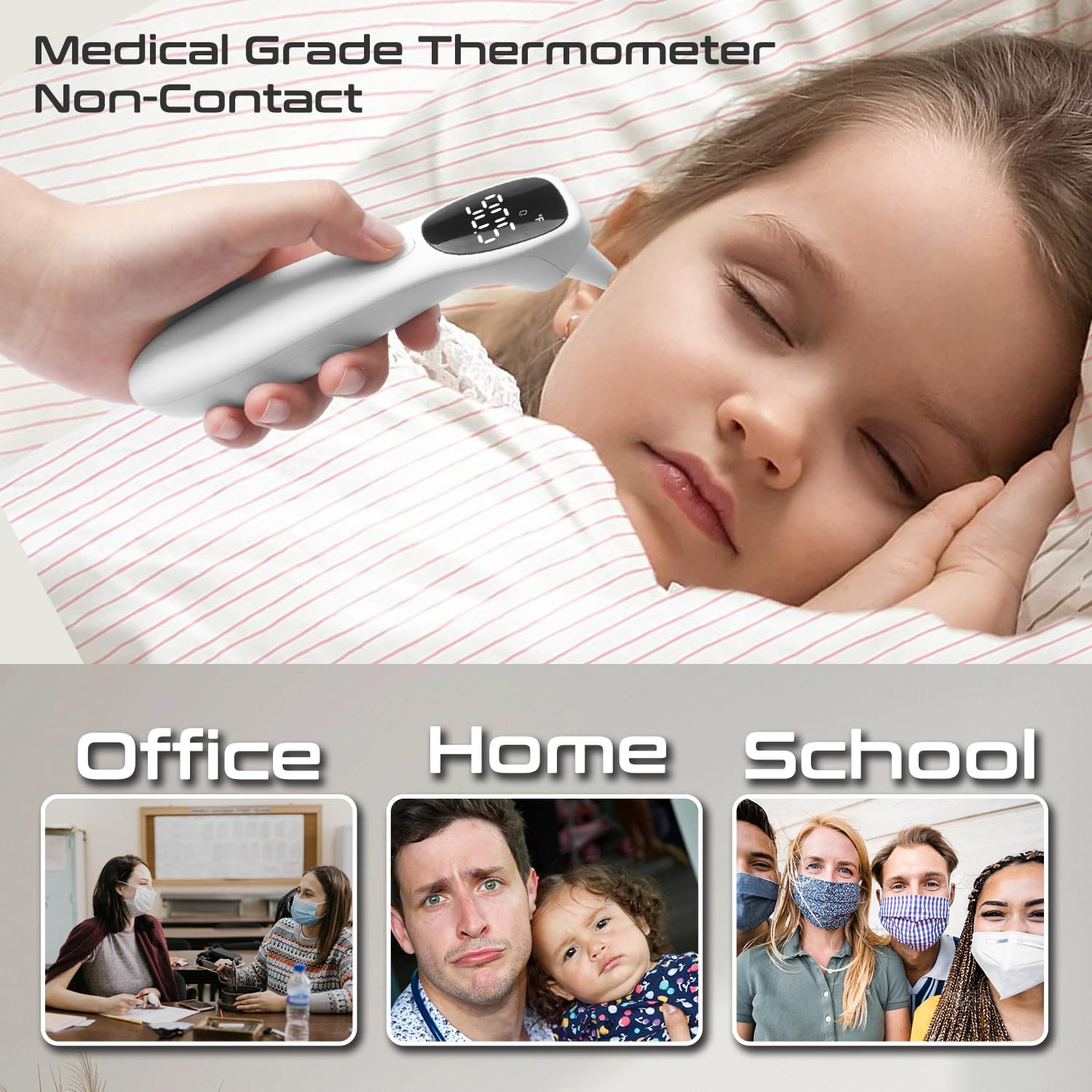 huangirl thermometer with travel case fits easily in bags for on-the-go health checks.