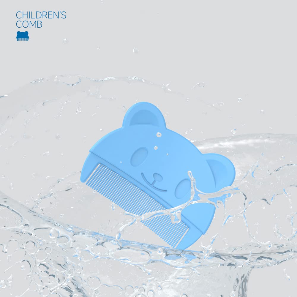 HUAYINGMEI children's comb blue 3-piece set ideal for bath time