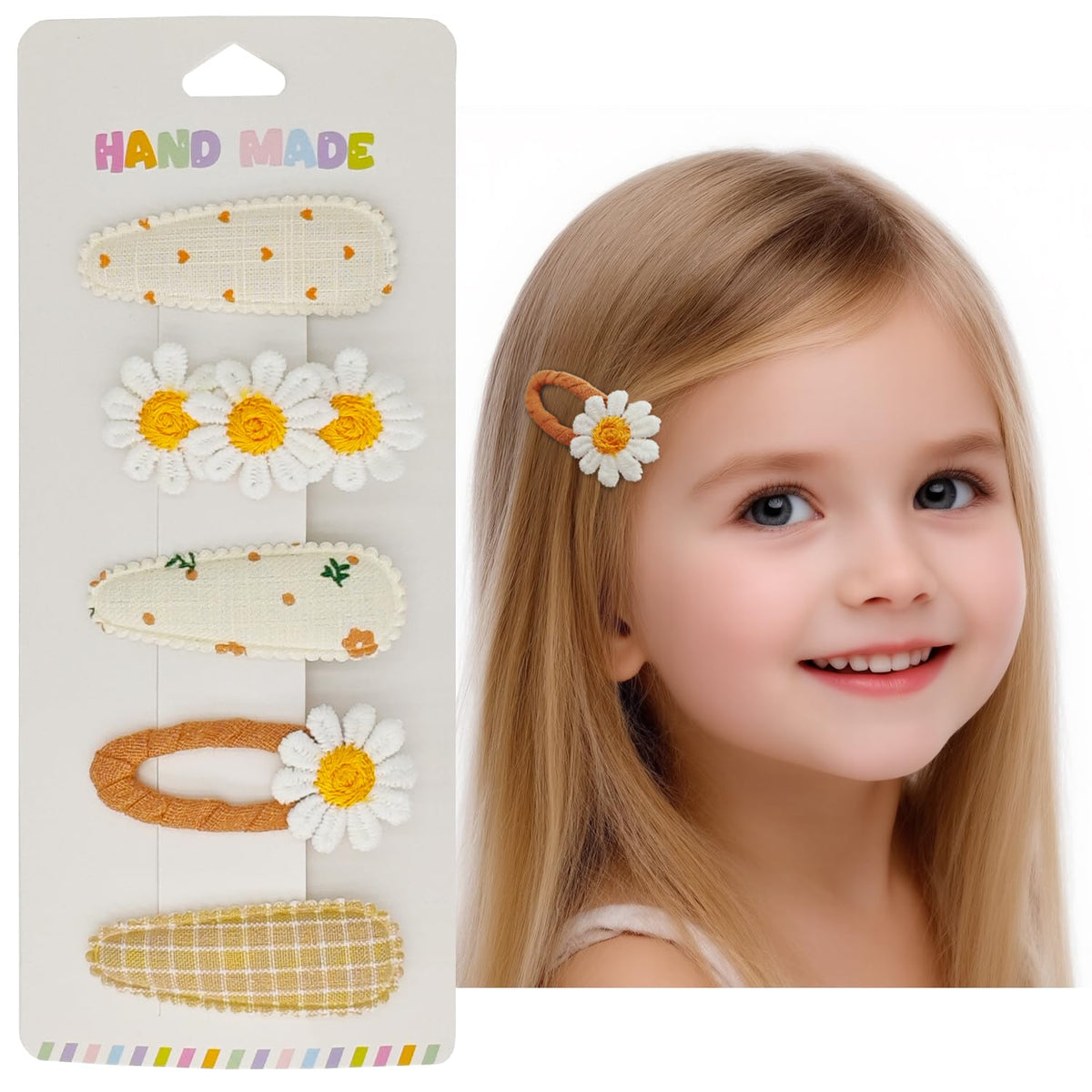HUAZHENQI-GH meadow floral clip set full image for versatile styling on delicate baby hair