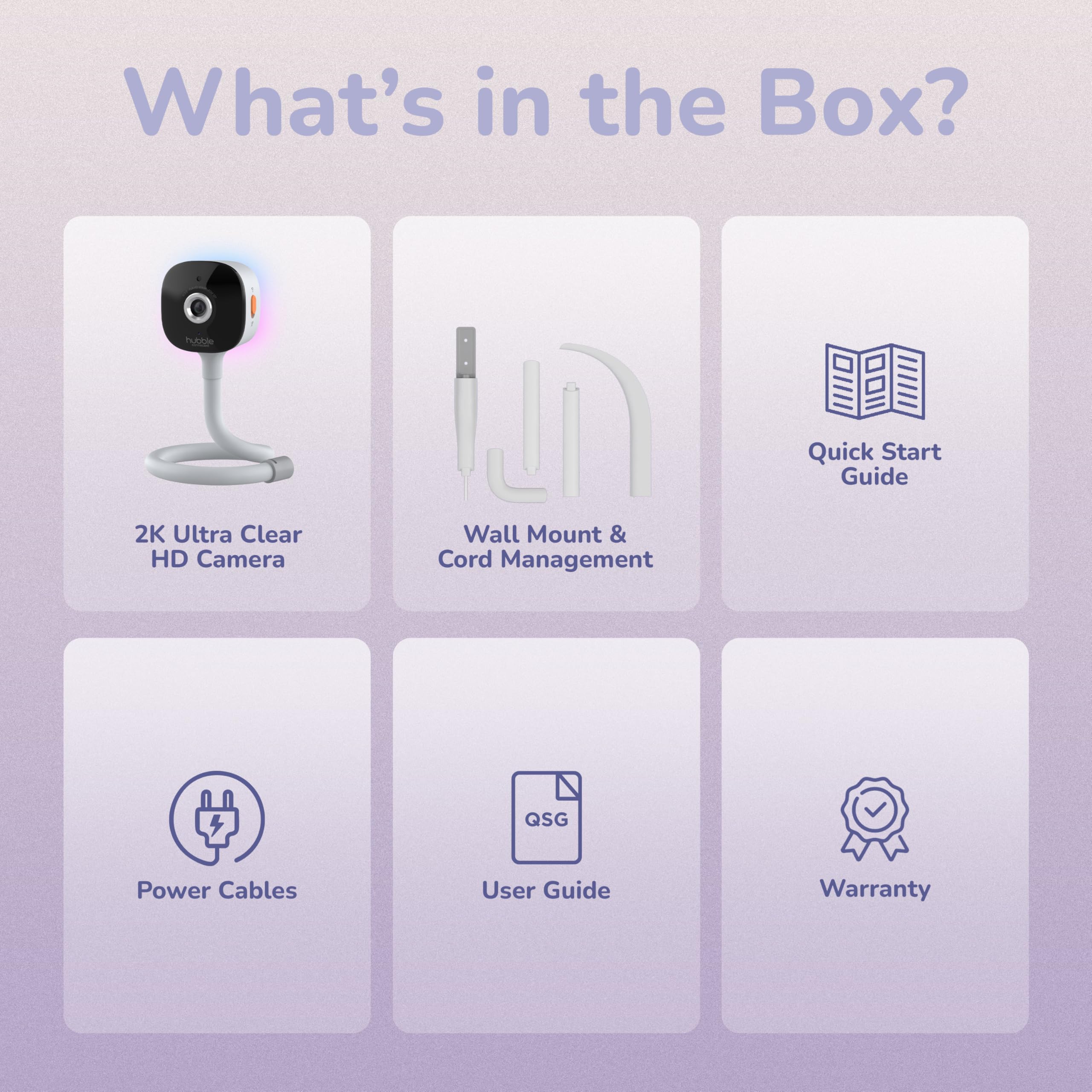 HUBBLE CONNECTED GoBaby AI Camera flexible mount enables quick angle adjustments.