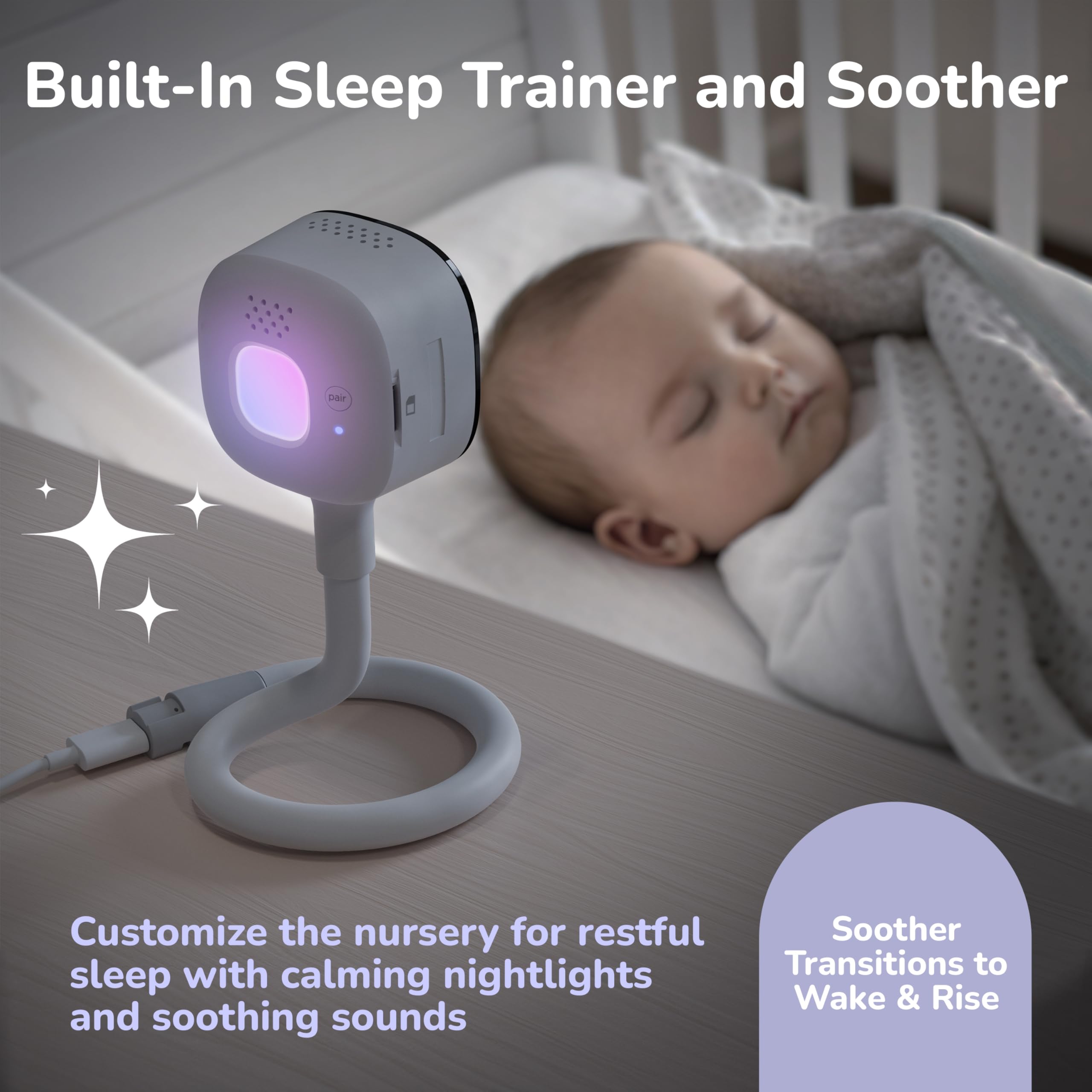 HUBBLE CONNECTED GoBaby AI Camera sleep analytics reveal patterns for routines.