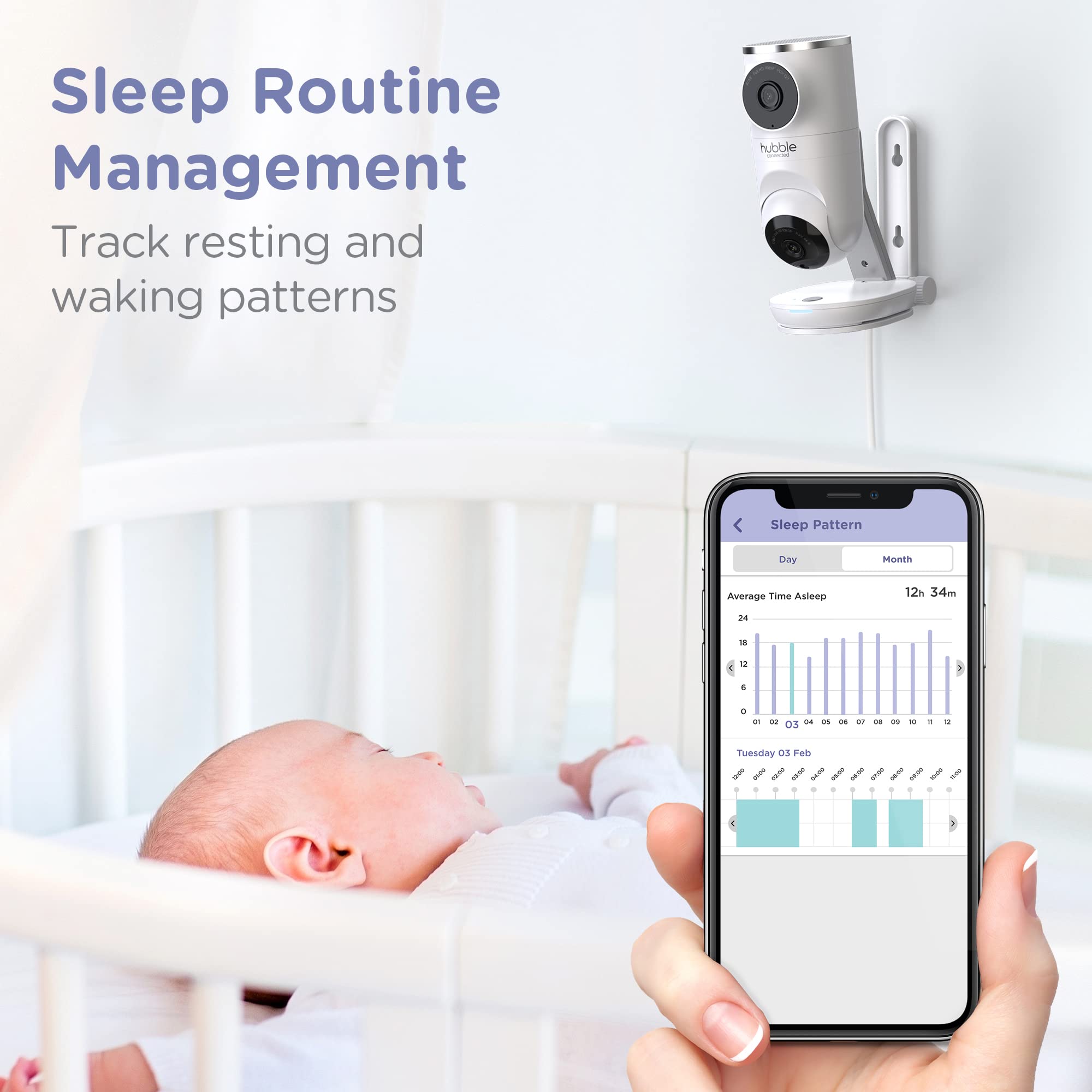 HUBBLE CONNECTED Nursery Pal cloud storage 24h reminder and access