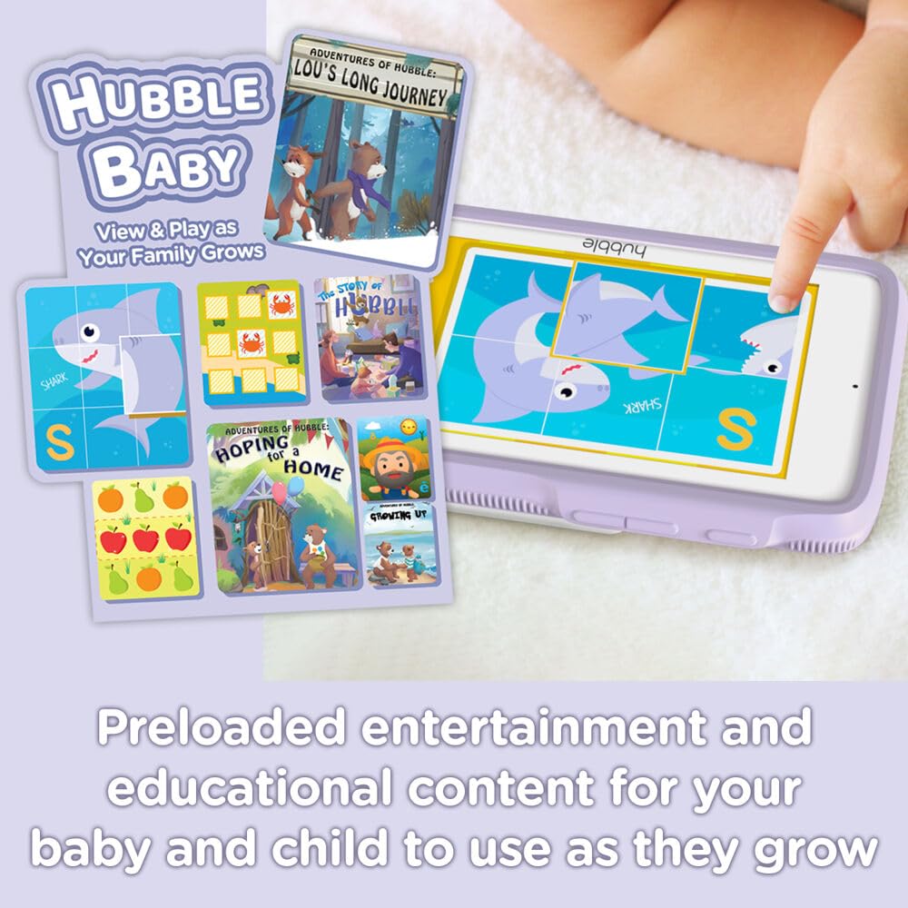 HUBBLE CONNECTED Nursery Pal Cloud Touch includes integrated room temperature monitor for comfort awareness.