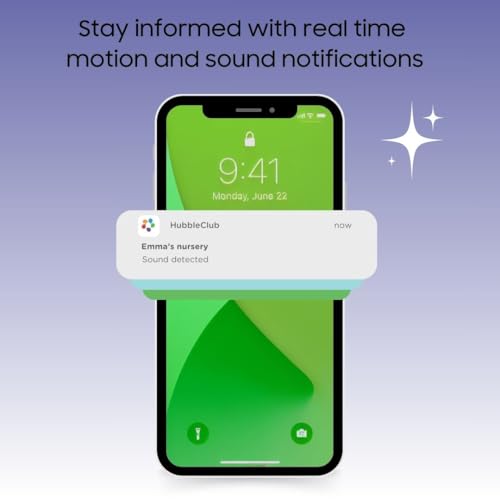 Hubble Connected Nursery Pal Glow app compatibility for live viewing on phones.