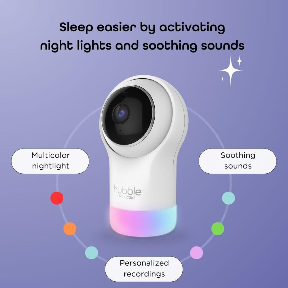 Hubble Connected Nursery Pal Glow snapshots and videos download for keepsakes.