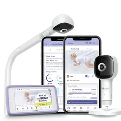 Hubble Connected SkyVision Pro camera view over crib for crystal-clear monitoring