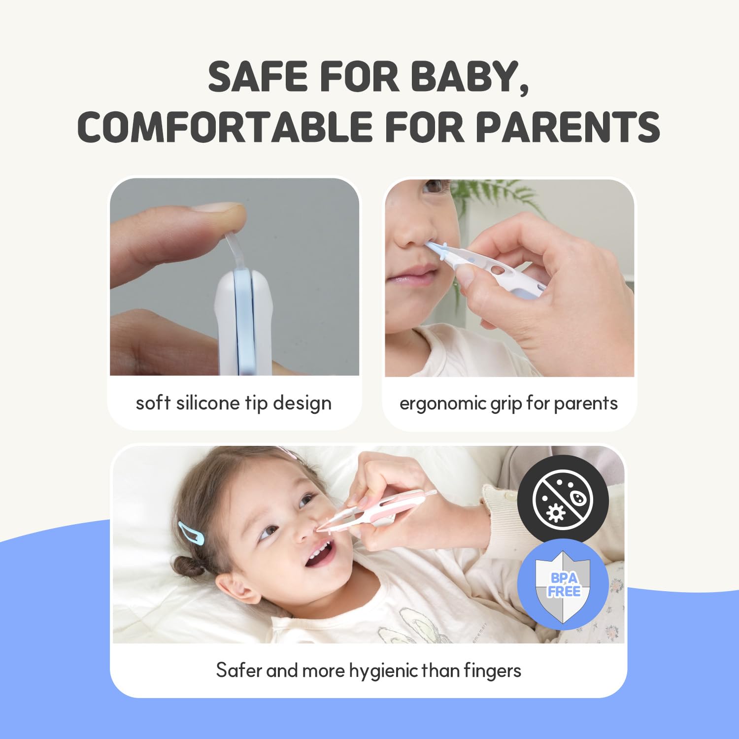 HubiBaby blue and pink colors offer a child-friendly aesthetic for parents