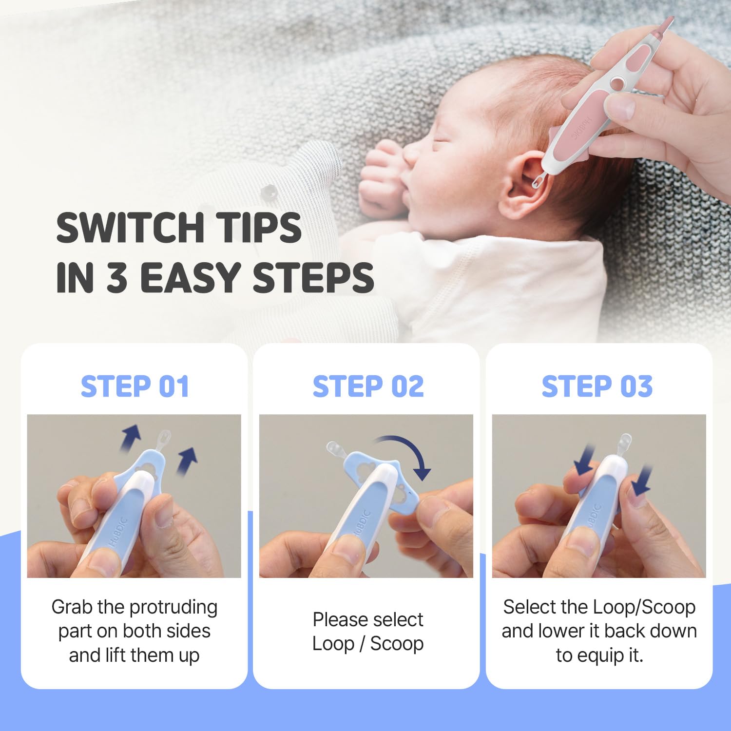 HubiBaby compact design fits in a bag for travel-friendly baby care