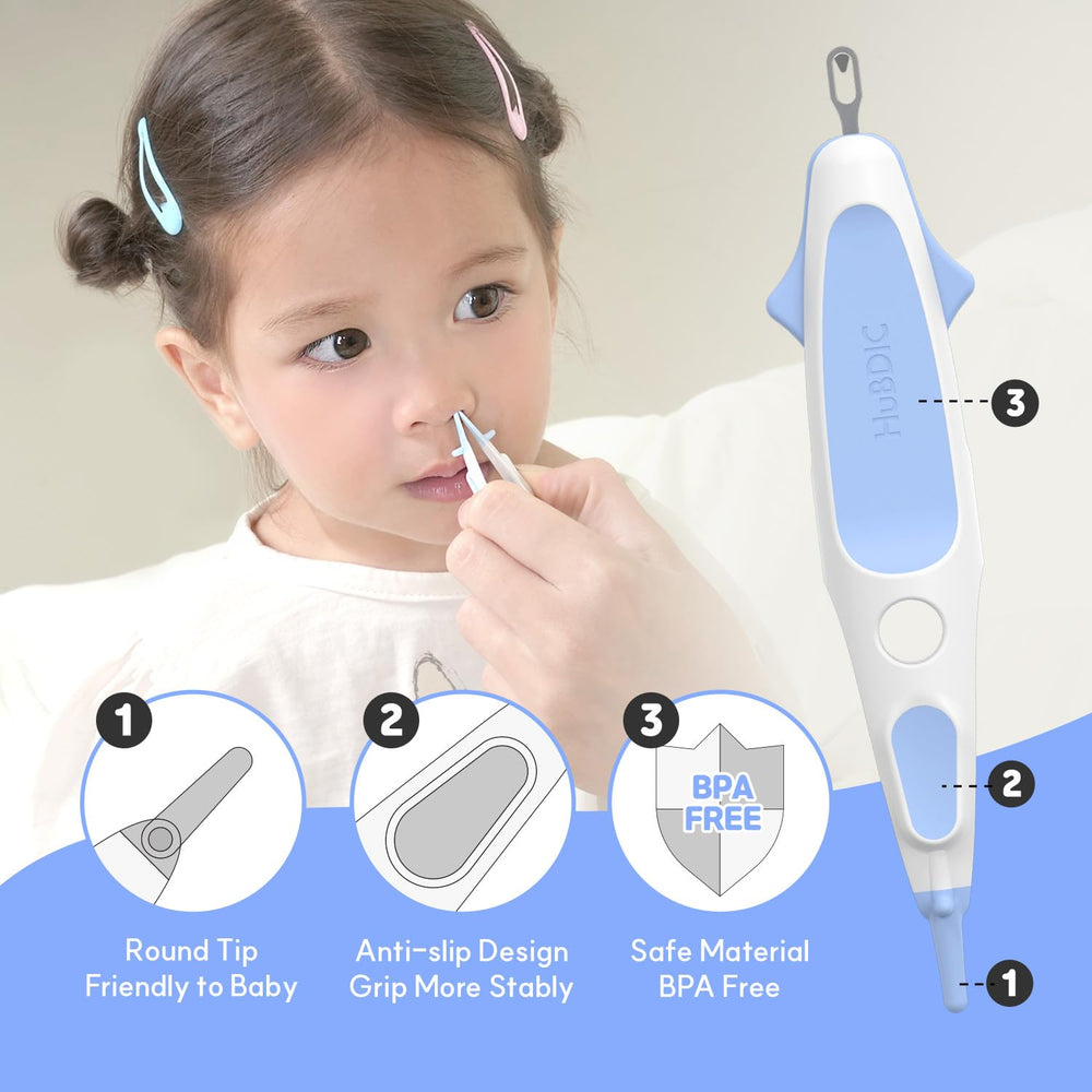 HubiBaby rotating scoop-loop demonstrates versatile cleaning for dry and sticky mucus