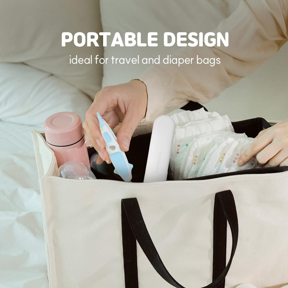 HubiBaby safety stoppers prevent deep insertion during cleaning