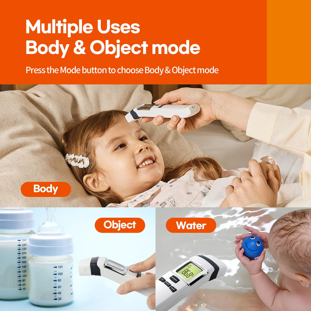 HubiBaby color indicator showing normal or elevated temperatures