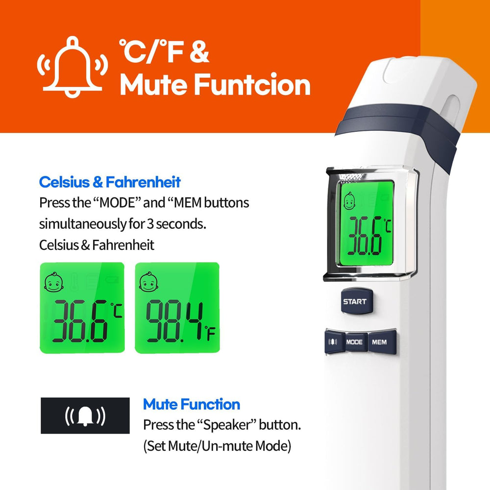 HubiBaby ready-to-use thermometer with batteries included