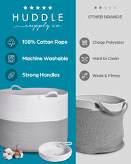 Huddle Supply Co XXXXL basket with handles ready for portable storage