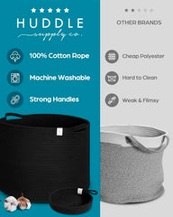 Huddle Supply Co XXXXL basket large black toy storage in play area