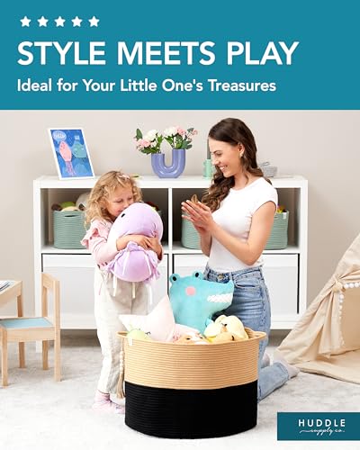 Huddle Supply Co living room setup with two baskets and a small tray for quick clutter control.