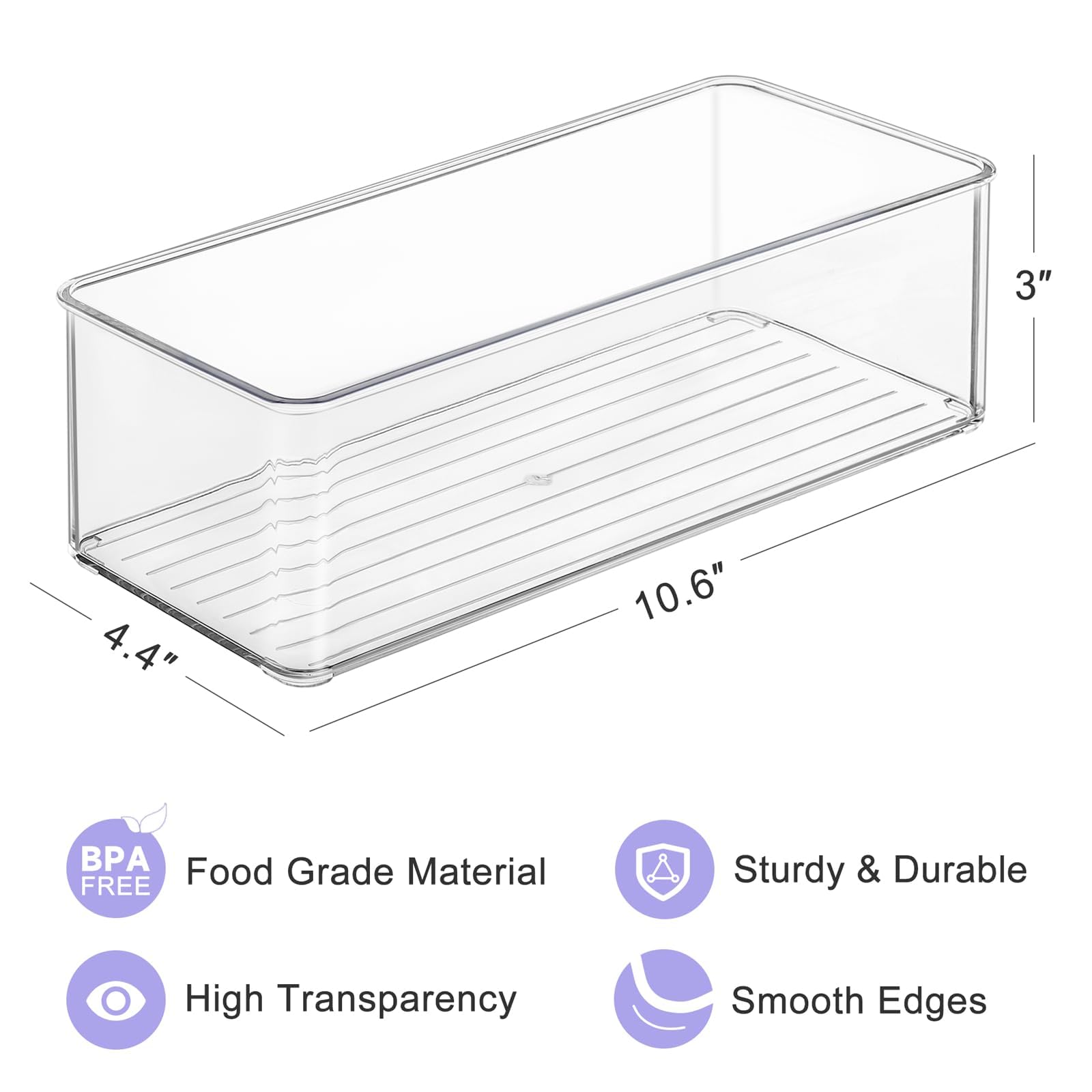 Hudgan clear pantry bin in freezer demonstrates versatile organization for snacks and baby foods.