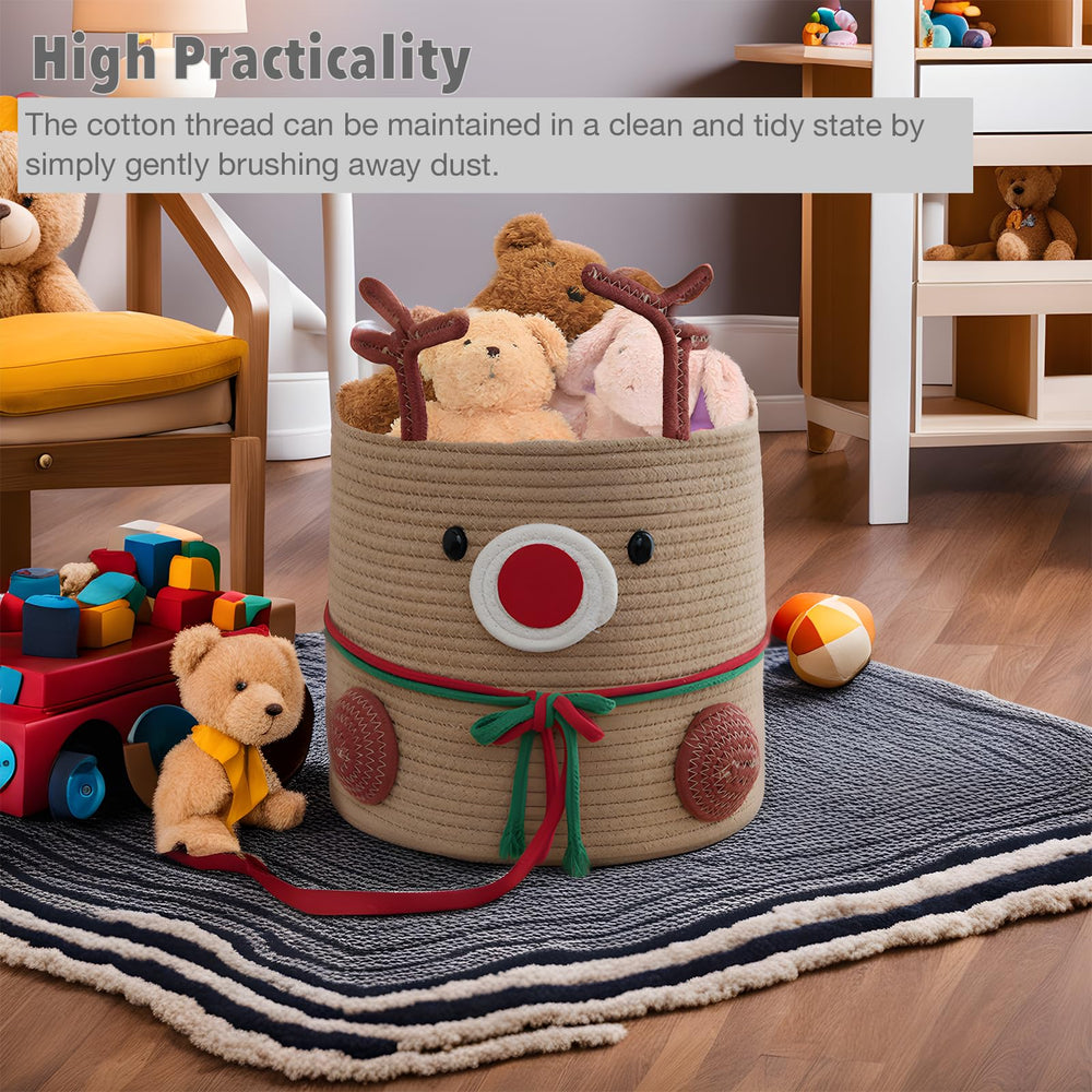 Hugabow Christmas Deer Basket gift-idea presented with treats makes a thoughtful present