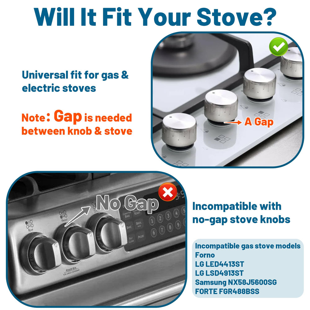 Huggful kids-proof covers on gas/electric stove in action