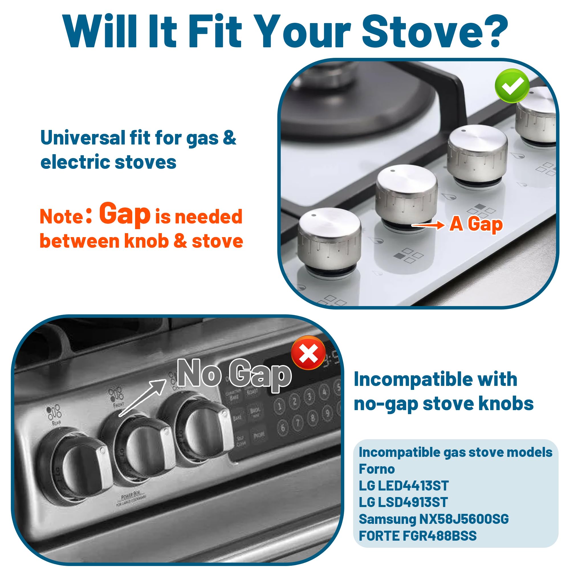 Huggful universal-fit stove knobs ensure compatibility across gas and electric ranges