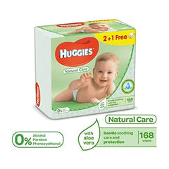 Huggies Baby Wipes Natural Care Aloe Vera wipes close-up highlighting gentle cleanup for toddlers