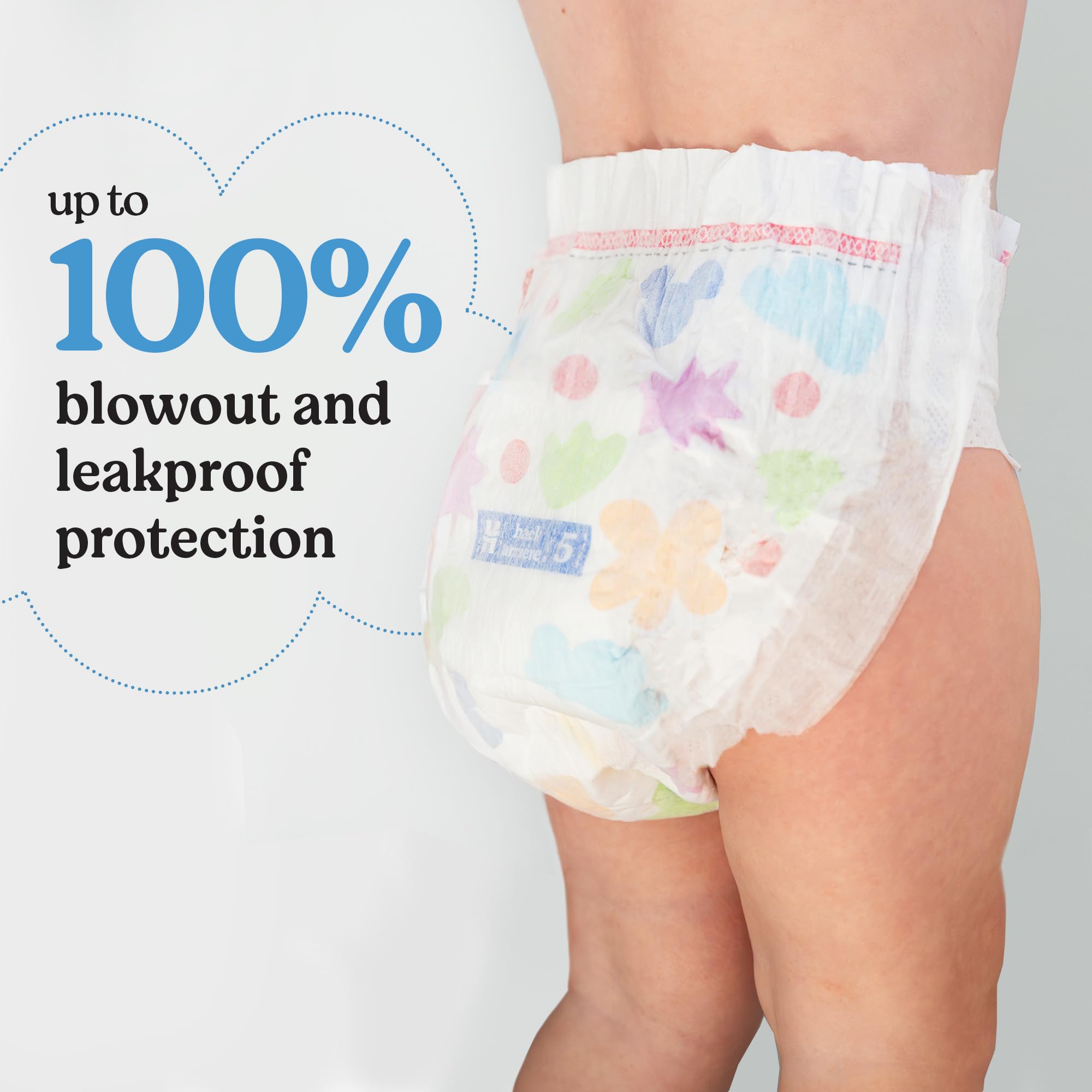 Huggies Snug & Dry leak-proof protection with Leak Lock and blocker