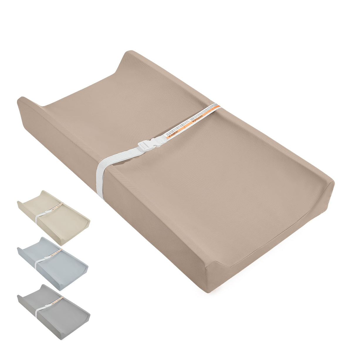 Huggynest baby changing pad folded for travel with compact storage